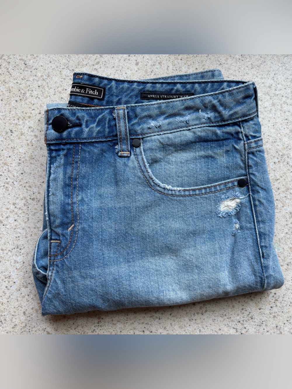 Abercrombie & Fitch Ankle Straight Jeans Size 29W 28L Regular
